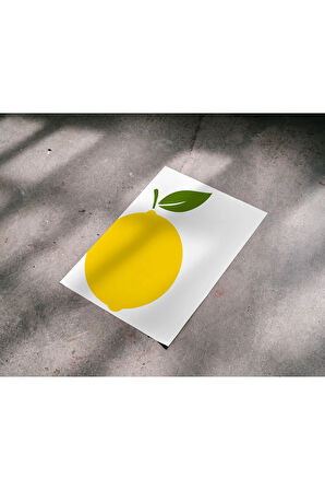 Çerçevesiz Poster, Dijital Baskı Sarı Limon Temalı Poster, Ofis, Mutfak Dekorasyon