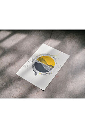 Çerçevesiz Poster, Dijital Baskı Dijital Dünya Temalı Poster, Ofis, Mutfak Dekorasyon