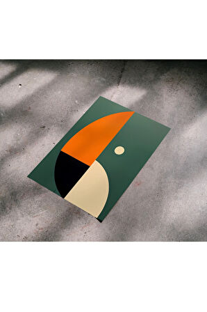 Çerçevesiz Poster, Dijital Baskı Geometrik Soyut Yarım Daireler Poster, Çerçeve İçi Poster,Minimal