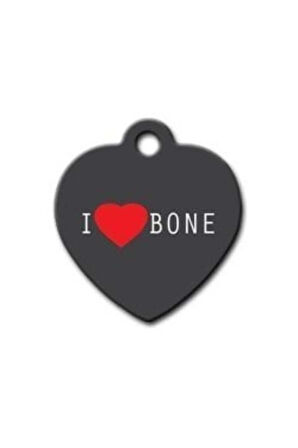 I Love Bone Kalp Kedi Köpek Künyesi Large
