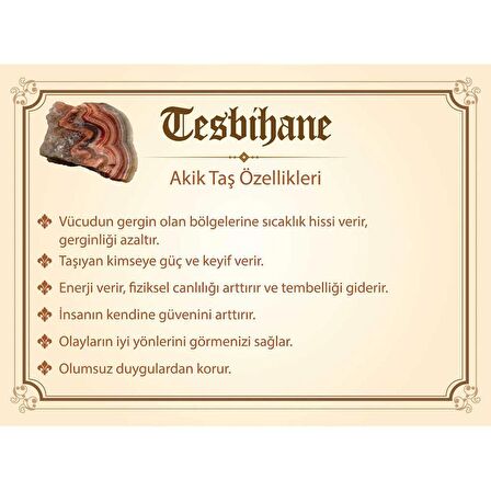 925 Ayar Gümüş Kral Püsküllü Küre Kesim Süleyman Akiği Doğaltaş Tesbih