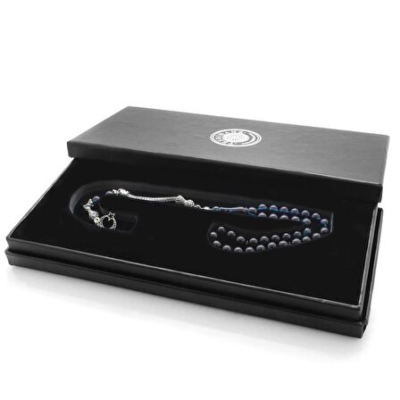 Kararmaz Metal Ayyıldız Püsküllü Küre Kesim Süzme Turkuaz-Siyah Ateş Kehribar Tesbih