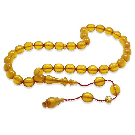 Sistemli Her Bir Tanesi Usta işçilikli Özel Kesim Sarı Katalin Tesbih