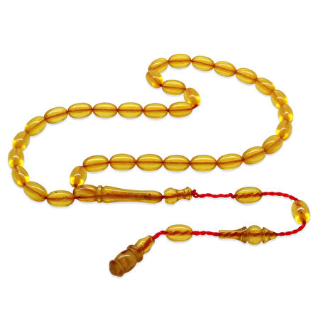 Sistemli Arpa Kesim Bilek Boy Ihlamur Sarı Ateş Kehribar Tesbih