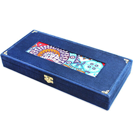 Özel Premium Kutulu Sistemli 925 Ayar Gümüş Çakım Küre Kesim Mavi Mine İşlemeli Sultan İşi Koleksiyonluk Kuka Tesbih