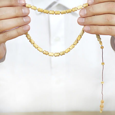 Sistemli Özel Kesim İmame İşçilikli Beyaz Saray Kuka Tesbih