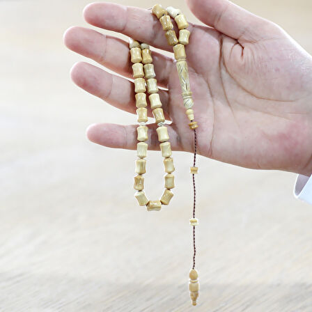 Sistemli Özel Kesim İmame İşçilikli Beyaz Saray Kuka Tesbih