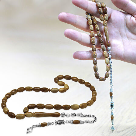 Kararmaz Metal Arnavut Zincir Püsküllü Kapsül Kesim Exclusive Renk Cilalı Kuka Tesbih