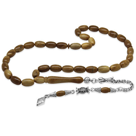 Kararmaz Metal Arnavut Zincir Püsküllü Kapsül Kesim Exclusive Renk Cilalı Kuka Tesbih