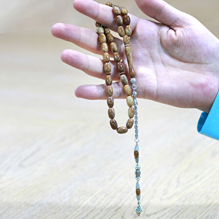 Kararmaz Metal Arnavut Zincir Püsküllü Kapsül Kesim Exclusive Renk Cilalı Kuka Tesbih