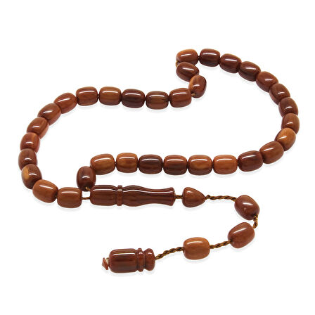 Sistemli Küp Kesim Bilek Boy Kahverengi Ateş Kehribar Tesbih