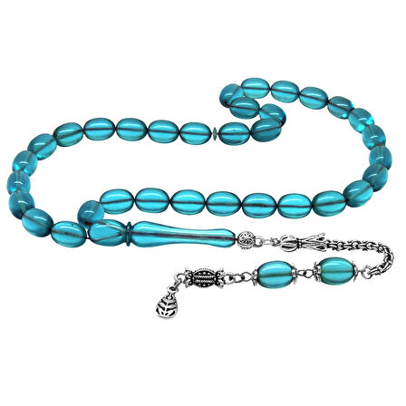 Kararmaz Metal Arnavut Zincir Püsküllü Sülün İmame Beyzi Kesim Mavi Katalin Tesbih