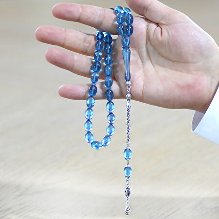 Kararmaz Metal Arnavut Zincir Püsküllü Sülün İmame Beyzi Kesim Mavi Katalin Tesbih