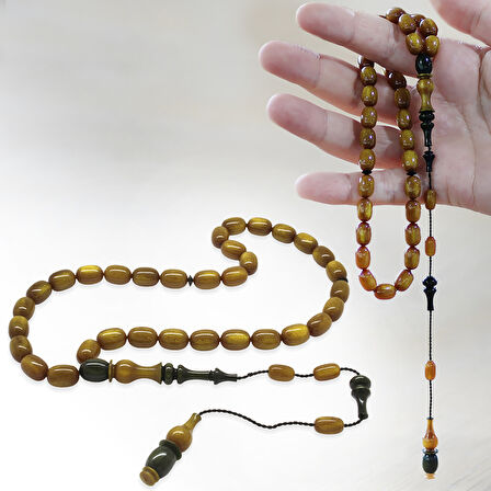 Sistemli Her Bir Tanesi ve İmamesi Usta işçilikli Kapsül Kesim Sedefli Kahverengi Siyah Katalin Tesbih