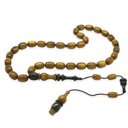 Sistemli Her Bir Tanesi ve İmamesi Usta işçilikli Kapsül Kesim Sedefli Kahverengi Siyah Katalin Tesbih