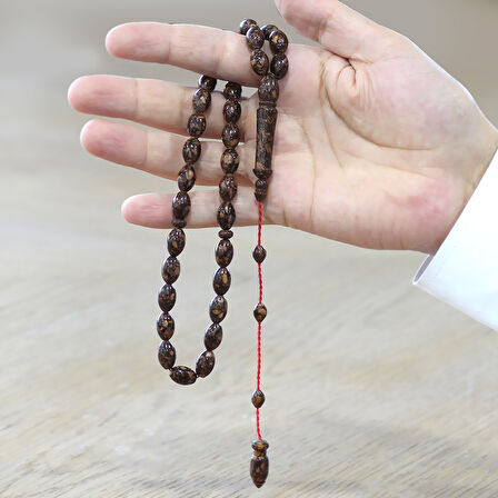 Sistemli Arpa Kesim Kahverengi Kokulu Tarçın Ağacı Tesbih