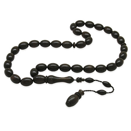 Sistemli Özel Kesim Abanoz Ağacı Tesbih