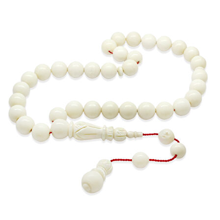 Sistemli İmame ve Hitamesi İşçilikli Küre Kesim Deve Kemiği Tesbih