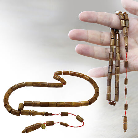 Sistemli Sadullah Usta İşçilikli Kapsül Kesim Koleksiyonluk Kahverengi Kuka Tesbih