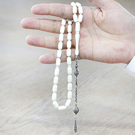 Deve Kemiği Tesbih - Kararmaz Metal Arnavut Püsküllü - Kapsül Kesim