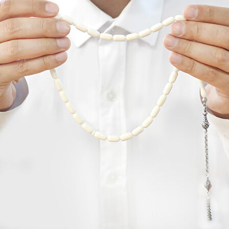 Deve Kemiği Tesbih - Kararmaz Metal Arnavut Püsküllü - Kapsül Kesim