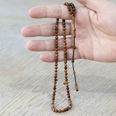 Kuka Namaz Tesbihi - Sistemli - Açık Kahverengi - Küre Kesim