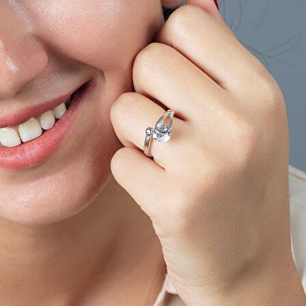 Starlight Diamond Pırlanta Montür Elegance 925 Ayar Gümüş Kadın Tektaş Yüzük