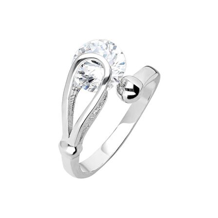 Starlight Diamond Pırlanta Montür Elegance 925 Ayar Gümüş Kadın Tektaş Yüzük