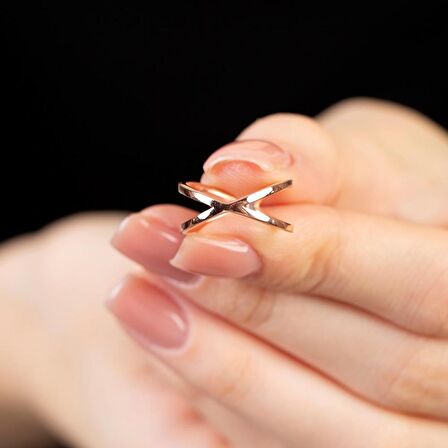 Cats Eye Tasarım Rose Renk Free Size 925 Ayar Gümüş Kadın Yüzük