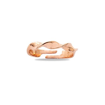 Helezon Tasarım Rose Renk Free Size 925 Ayar Gümüş Kadın Yüzük