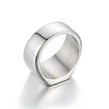 Silver Renk Kişiye Özel İsim/Harf Yazılı 316L Kalite Çelik Erkek Yüzük (27 Ölçü)