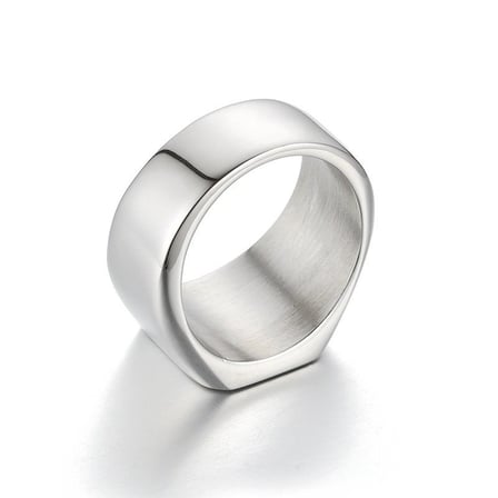 Silver Renk Kişiye Özel İsim/Harf Yazılı 316L Kalite Çelik Erkek Yüzük (27 Ölçü)