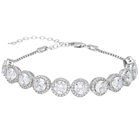Starlight Diamond Pırlanta Montür Büyük Boy 925 Ayar Gümüş Su Yolu Bileklik