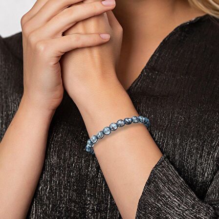 Makrome Örgülü Kişiye Özel Saç Teli İçerir Kadın Bileklik