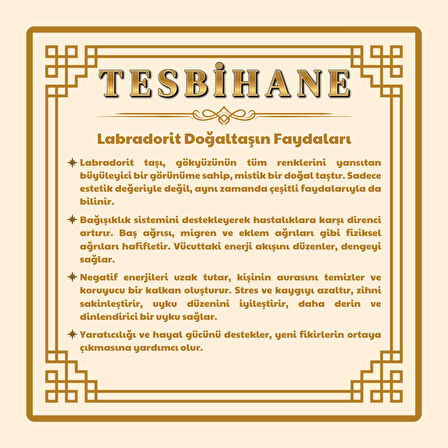 Gümüş Renk Metal Zincirli Dorika Top Süslemeli Amorf Labradorit Doğaltaş Erkek Bileklik