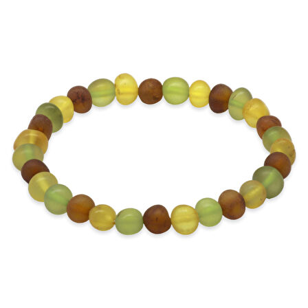 Mat Multicolor Renk Natural Form Doğal Damla Kehribar Erkek Bileklik