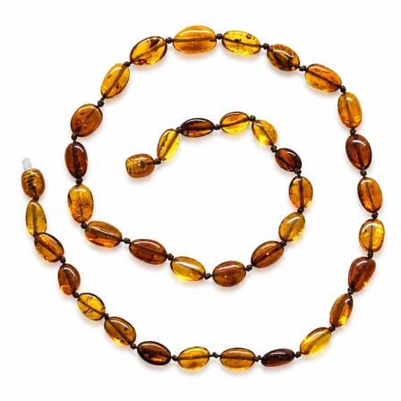 Gerçek Damla Kehribar Set - Doğal Form - Bal Rengi