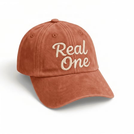 Unisex Vintage Beyzbol Şapkası - İsme Özel Nakışlı - Eskitme Kumaş - Turuncu - Metal Tokalı