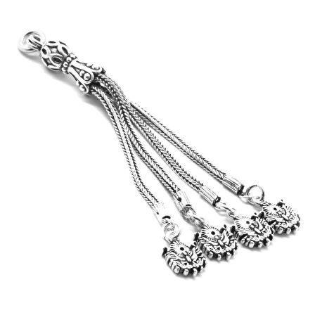 Arma Tasarım 4lü Kamçı 925 Ayar Gümüş Püskül