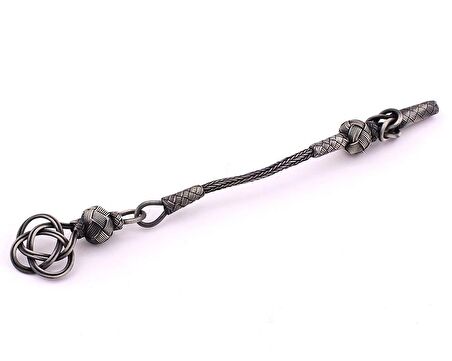 Eskitme Renk 1000 Ayar Gümüş Kazaz Püskül