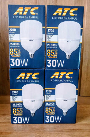 ATC 30W Torch LED Ampul Beyaz Işık x 4 ADET