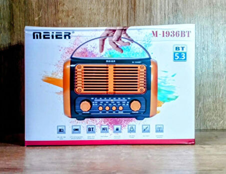 MEİER M -1936 BT Nostaljik Bluetoothlu Retro RADYO  BT 5.3