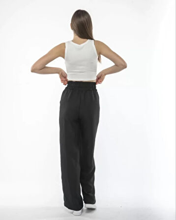 Rose's Boutiqe All About Women Yüksek Bel Keten Pantalon - Siyah