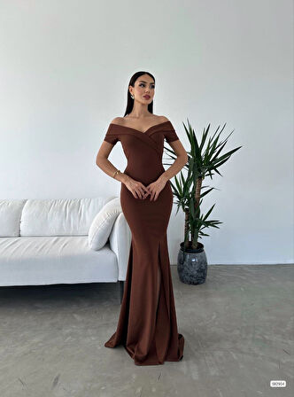 Rose's Boutiqe All About Women Kadın Dalgıç Kumaş Kayık Yaka Ve Dekolte Detaylı Elbise