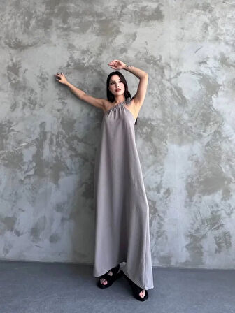 Rose's Boutiqe All About Women Uzun Elbise - Gri