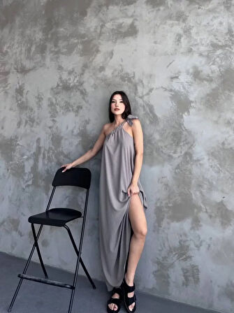 Rose's Boutiqe All About Women Uzun Elbise - Gri