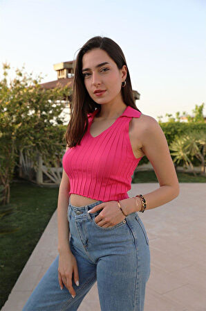Rose's Boutiqe All About Women Atlet V Polo Yaka - Fuşya