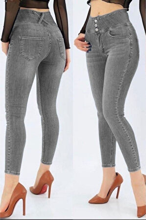 Rose's Boutiqe All About Women Yüksek Bel Likralı Jean Pantolon 90 Cm