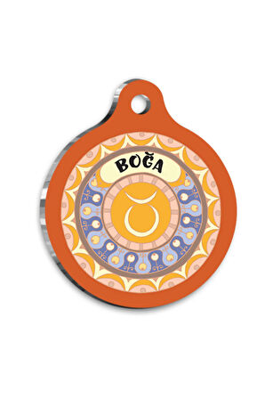 Boğa Burcu Kedi Köpek Künyesi Small 2 x 3,5 cm
