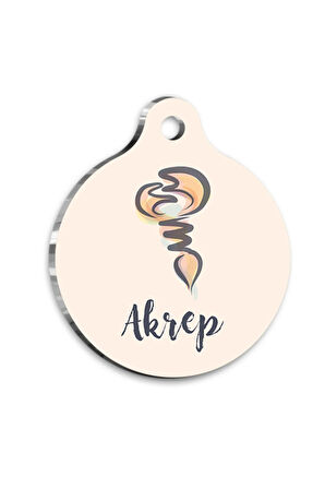 Akrep Burcu Kedi Köpek Künyesi Large 2,9 x 5 cm